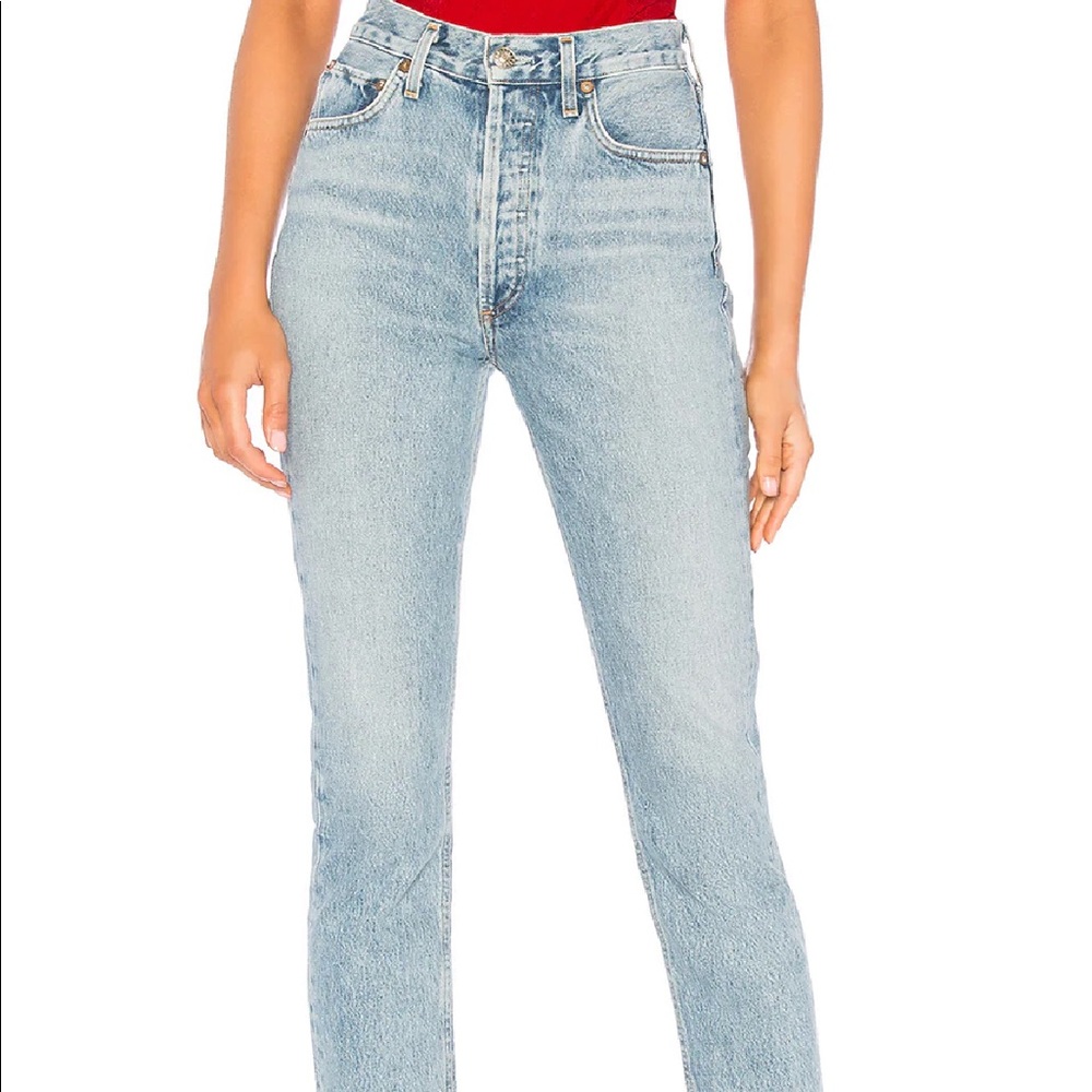 Agolde Riley High Rose Straight Crop